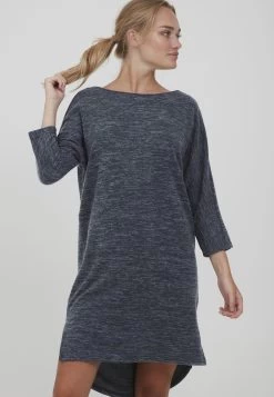 OXMO Oxbinala - Gebreide Jurk - Total Eclipse Melange