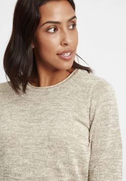 OXMO Oxdanielle - Gebreide Jurk - Bone White -Oxmo 5fc9883670354453ba4437097ecf04bd