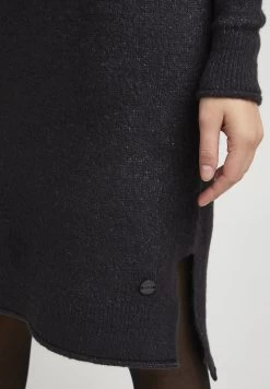 OXMO Oxida - Gebreide Jurk - Dark Grey Melange -Oxmo 622d315f04424bdf9eed028b71ac8063