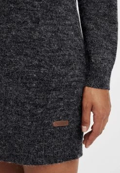OXMO Oxnatti - Gebreide Jurk - Charcoal -Oxmo 86c1175c46154f77a207a01d01727bb8