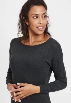 OXMO Oxella - Gebreide Jurk - Dar Grey M -Oxmo 95da46f286e546a0a7523879889f4e5f