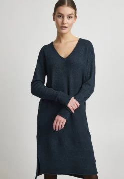 OXMO Oxida - Gebreide Jurk - Total Eclipse Melange