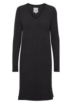 OXMO Oxida - Gebreide Jurk - Dark Grey Melange -Oxmo fedc5e1062a54362b95bf2d7398ab72c